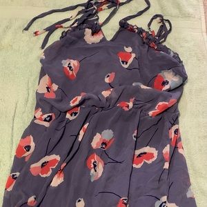 Jessica Simpson purple with pink and white flower pattern long dress